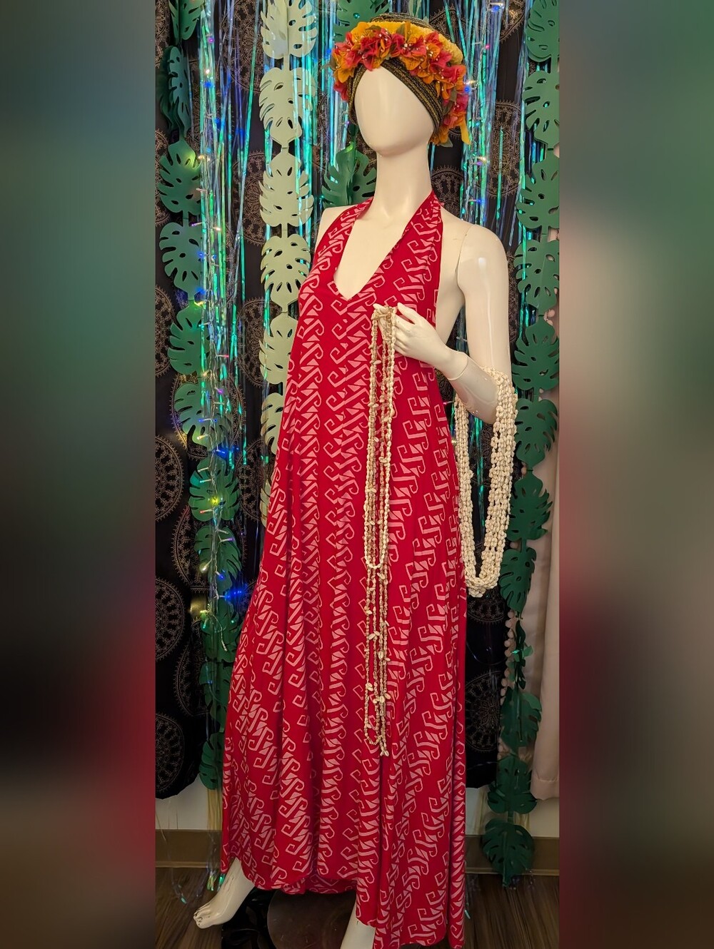 Y2K Noa Noa Hawaii Halter Maxi Dress
